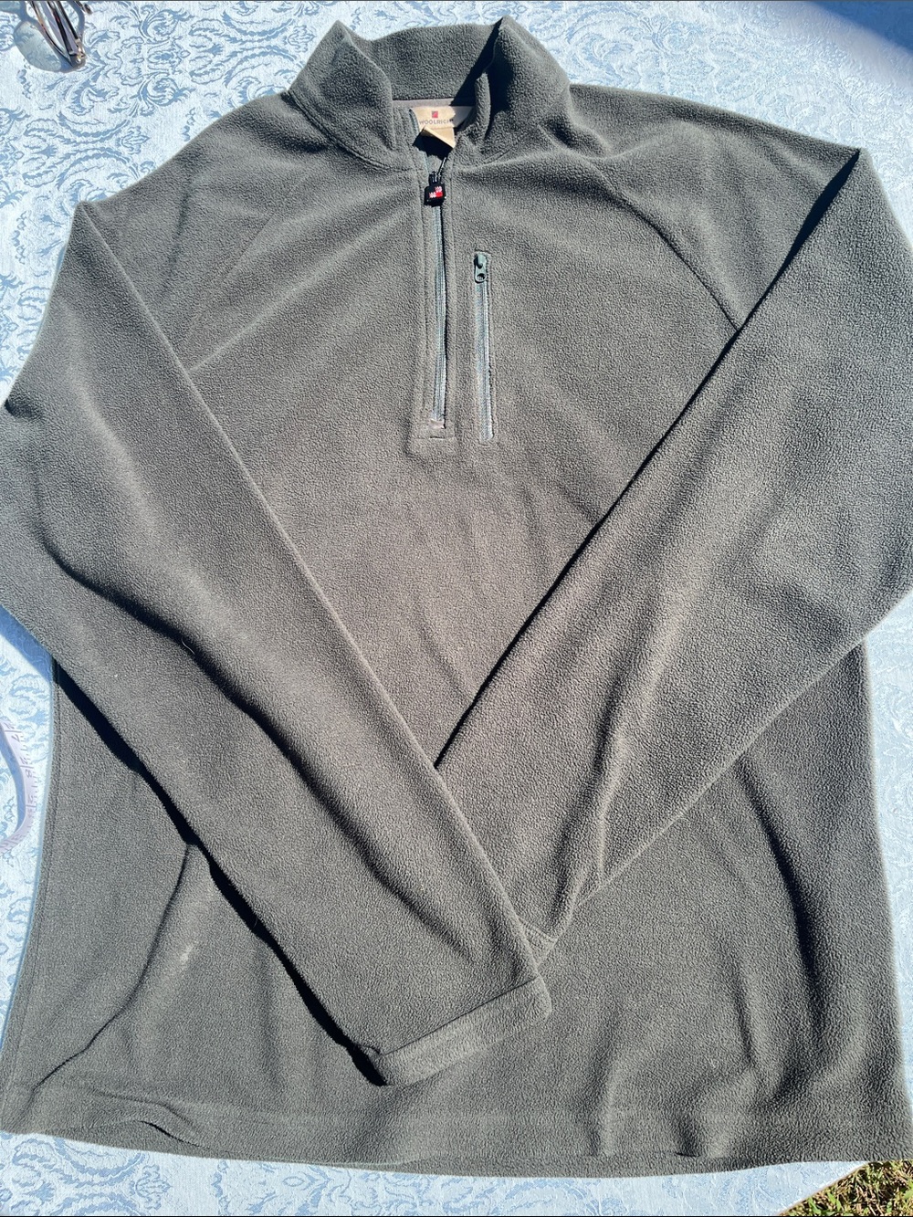 Woolrich Men's Quarter-Zip Fleece Pullover - Charcoal Gray M